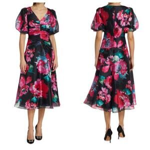 NWT Teri Jon by Rickie Freeman Floral Print Organza Cocktail Dress - Size 8